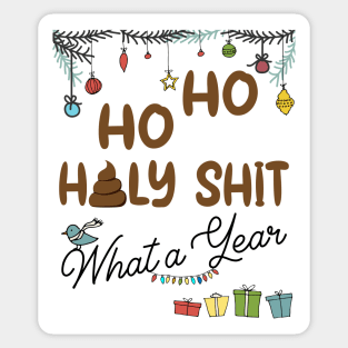 Ho Ho Holy Shit What A Year Sticker